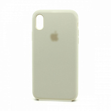 Чехол Silicone Case с лого для Apple iPhone XR (011) бежевый
