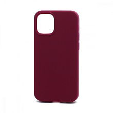 Чехол Silicone Case без лого для Apple iPhone 12 mini/5.4 (полная защита) (052) бордовый
