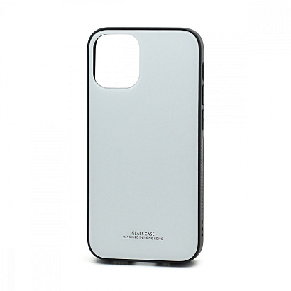 Чехол со стеклянной вставкой без лого для Apple iPhone 12 mini/5.4 белый
