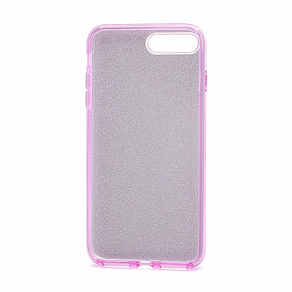 Чехол Fashion с блестками силикон-пластик для Apple iPhone 7/8 Plus фиолетовый