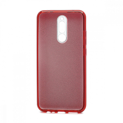 Чехол Fashion с блестками силикон-пластик для Xiaomi Redmi 8 красный