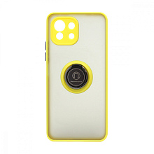 Чехол Shockproof Ring для Xiaomi 11 Lite (001) желто-черный