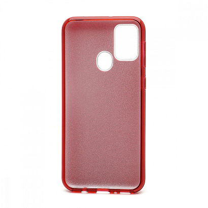 Чехол Fashion с блестками силикон-пластик для Samsung Galaxy M21/M30S красный