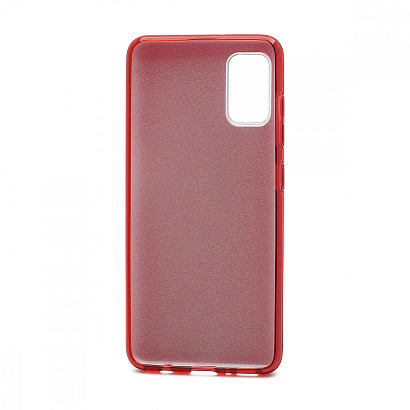 Чехол Fashion с блестками силикон-пластик для Samsung Galaxy A41 красный