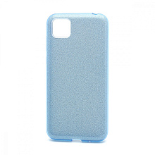 Чехол Fashion с блестками силикон-пластик для Huawei Honor 9S/Y5p голубой