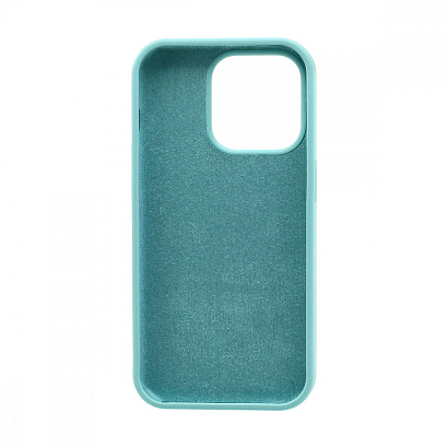 Чехол Silicone Case без лого для Apple iPhone 14 Pro/6.1 (полная защита) (044) голубой
