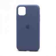 Чехол Silicone Case с лого для Apple iPhone 11/6.1 (полная защита) (046) синий