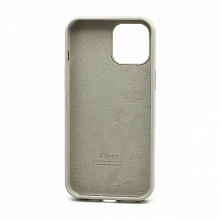 Чехол Silicone Case с лого для Apple iPhone 12 Pro Max/6.7 (полная защита) (010) светло серый
