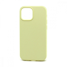 Чехол Silicone Case без лого для Apple iPhone 13 mini/5.4 (полная защита) (051) светло желтый