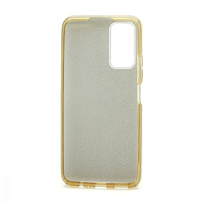 Чехол Fashion с блестками силикон-пластик для Huawei Honor 10X Lite золотистый