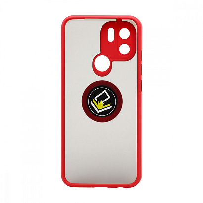Чехол Shockproof Ring для Xiaomi Redmi A1+ (002) красно-черный