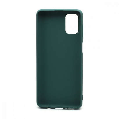 Чехол силиконовый с кожаной вставкой Leather Cover для Samsung Galaxy M51 зеленый