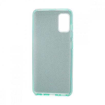 Чехол Fashion с блестками силикон-пластик для Samsung Galaxy A41 зеленый