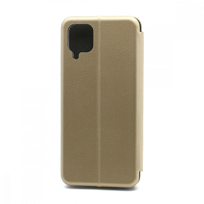Чехол-книжка BF модельный (силикон/кожа) для Samsung Galaxy A12 золотистый