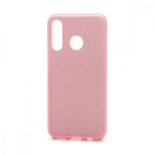 Чехол Fashion с блестками силикон-пластик для Huawei Honor 20 Lite/20S/P30 Lite розовый