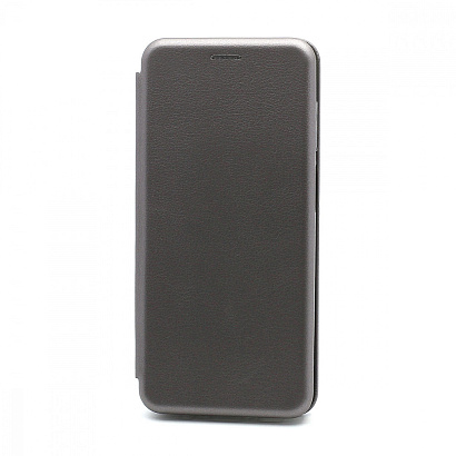 Чехол-книжка BF модельный (силикон/кожа) для Samsung Galaxy A12 серебристый