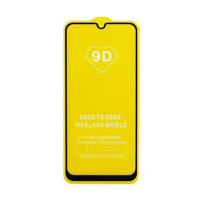 Защитное стекло Full Glass для Samsung Galaxy A50S (A507) черное (Full GC) тех. пак