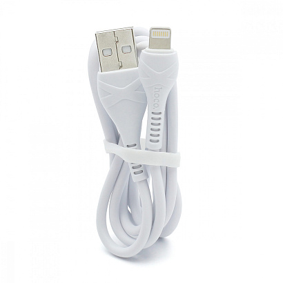 СЗУ с выходом USB Hoco N4 (2.4A/2USB/кабель Lightning) белое
