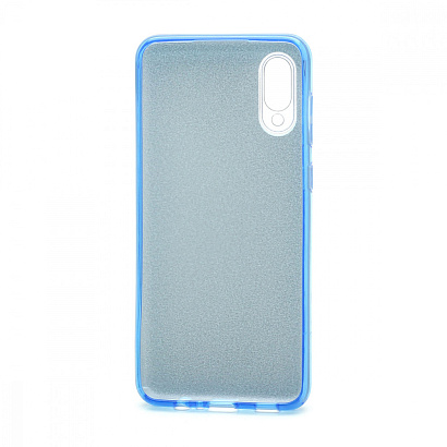 Чехол Fashion с блестками силикон-пластик для Samsung Galaxy A02/M02 голубой