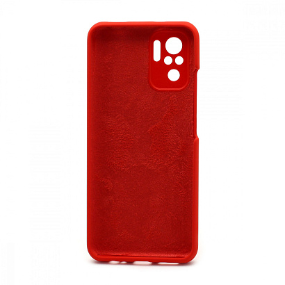 Чехол Silicone Cover Color для Xiaomi Redmi Note 10/Redmi Note 10S (001) красный полная защита
