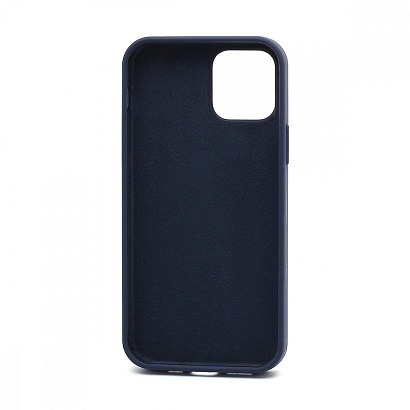 Чехол Silicone Case без лого для Apple iPhone 12/12 Pro/6.1 (полная защита) (008) темно синий