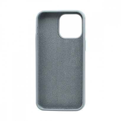 Чехол Silicone Case без лого для Apple iPhone 14 Pro Max/6.7 (полная защита) (026) серый
