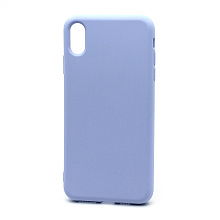 Чехол Silicone Case New Era (накладка/силикон) для Apple iPhone XS Max голубой