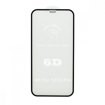 Защитное стекло 6D Premium для Apple iPhone 12/12 Pro/6.1 черное