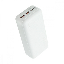 Внешний аккумулятор HOCO J101B Astute 30000 mAh (Micro-USB/Type-C/2USB 3A/LED) белый
