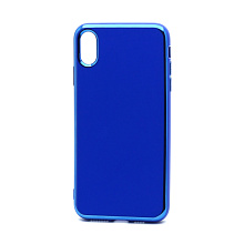 Чехол Silicone case Onyx Clear (накладка/силикон) для Apple iPhone XS Max синий