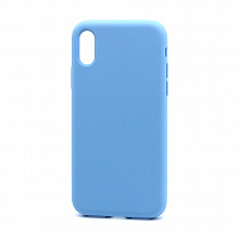 Чехол для Apple iPhone X/XS (полная защита) голубой