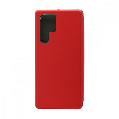 Чехол-книжка BF модельный (силикон/кожа) для Samsung Galaxy S22 Ultra красный