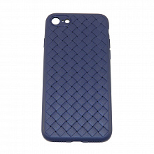 Чехол-накладка (силикон) EDIVIA для iPhone X/XS плетение диагональное  синий