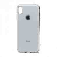 Чехол Silicone case Onyx с лого для Apple iPhone XS Max белый