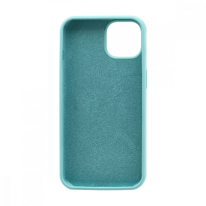Чехол Silicone Case без лого для Apple iPhone 14/6.1 (полная защита) (044) голубой