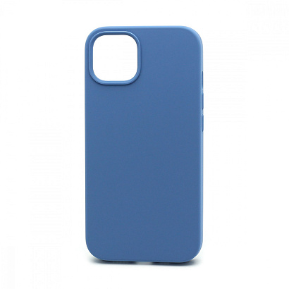 Чехол Silicone Case без лого для Apple iPhone 13/6.1 (полная защита) (024) синий
