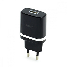 СЗУ с выходом USB Hoco N1 (2.4A/1USB/кабель Micro) черное