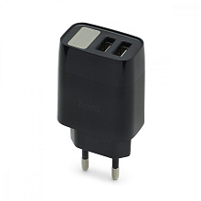 СЗУ с выходом USB Hoco C86A (2.4A/2USB/кабель Micro USB) черное