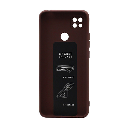Чехол Magnetic Stend 2 для Xiaomi Redmi 9C (006) бордовый