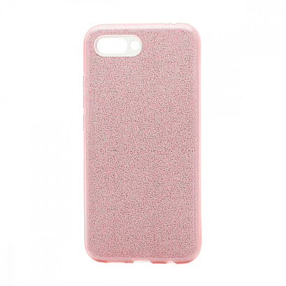 Чехол Fashion с блестками силикон-пластик для Huawei Honor 10 розовый