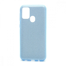 Чехол Fashion с блестками силикон-пластик для Samsung Galaxy M31 голубой