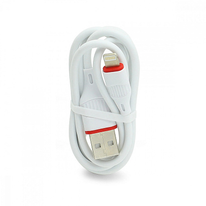 СЗУ с выходом USB Borofone BA48A (2.1А/кабель Lightning) белое