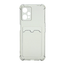 Чехол с кармашком противоударный для Realme 9 5G/9 Pro прозрачный (009) черный