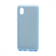 Чехол Fashion с блестками силикон-пластик для Samsung Galaxy A01 Core/M01 Core голубой