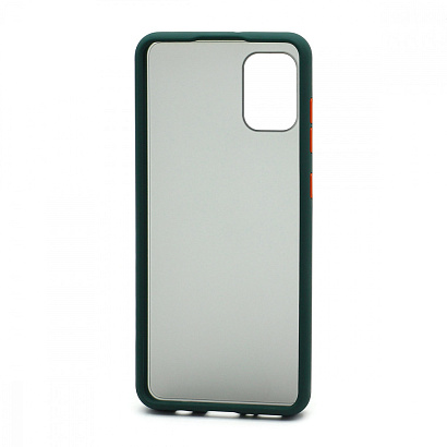 Чехол Shockproof силикон-пластик для Samsung Galaxy A31 зелено-оранжевый