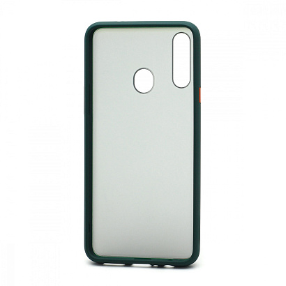 Чехол Shockproof силикон-пластик для Samsung Galaxy A20S зелено-оранжевый