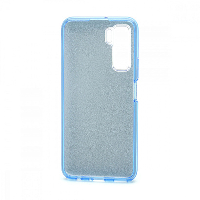 Чехол Fashion с блестками силикон-пластик для Huawei Honor 30S/Nova 7SE голубой