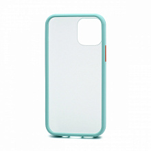 Чехол Shockproof силикон-пластик для Apple iPhone 12/12 Pro/6.1 голубо-оранжевый