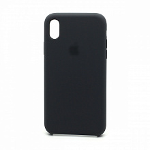 Чехол Silicone Case с лого для Apple iPhone XR (015) графитовый