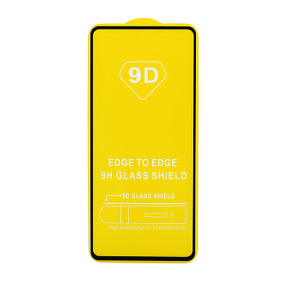 Защитное стекло Full Glass для Xiaomi Redmi Note 9S / Note 9 Pro черное (Full GC) тех. пак